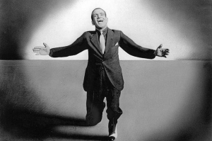 Singer Al Jolson takes his classic pose in 