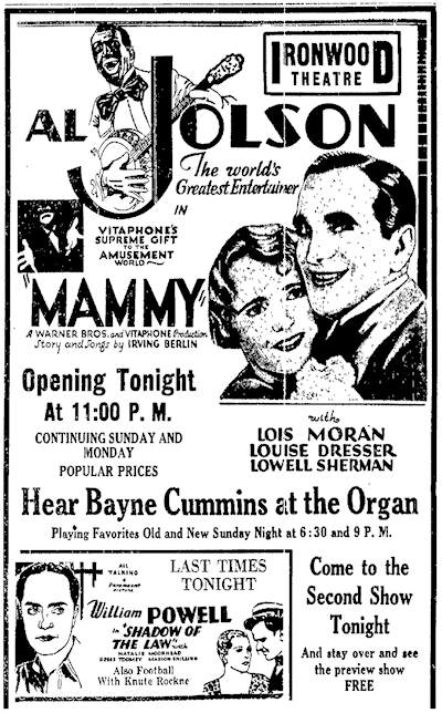 Newspaper ad for Mammy